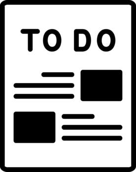 a hacer lista semi sólido diseño tarea Lista de Verificación vector