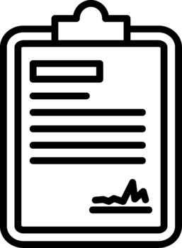 asignación lineal icono diseño proyecto tarea vector