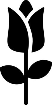 rose solid icon vector