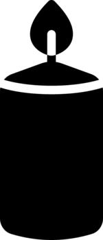 candle solid icon vector