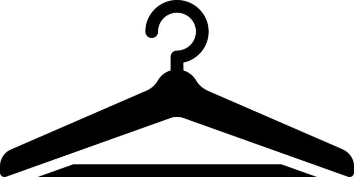 clothes hanger solid icon vector