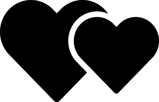 hearts solid icon vector