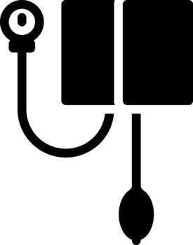 sphygmomanometer solid icon vector