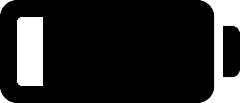 low battery solid icon vector