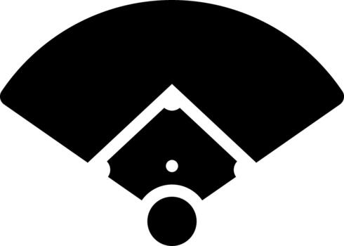 baseball diamond solid icon vector