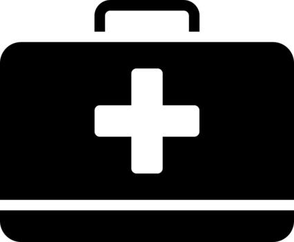 first aid solid icon vector
