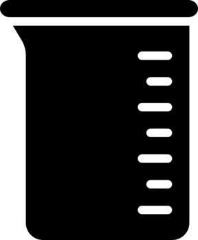 beaker solid icon vector