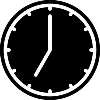 seven oclock solid icon vector