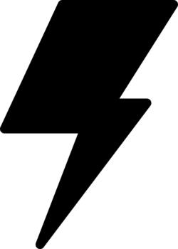 lightning bolt solid icon vector
