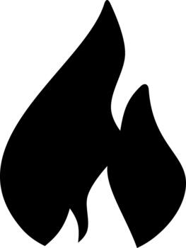 fire solid icon vector