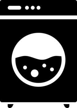 washing machine solid icon vector