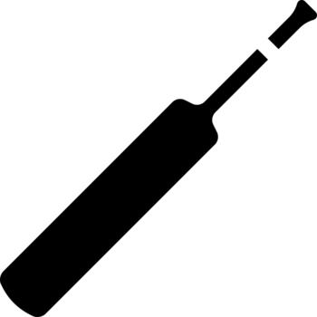 Grillo murciélago sólido icono vector