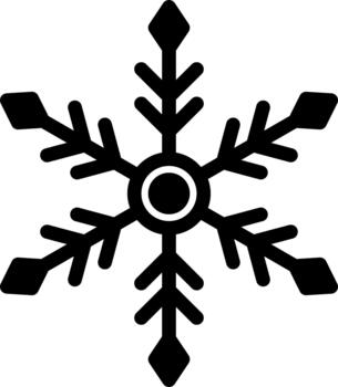 copo de nieve sólido icono vector