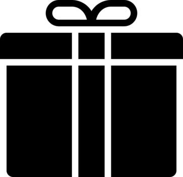 gift box solid icon vector