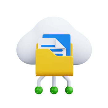 3D Cloud Folder Document Node png