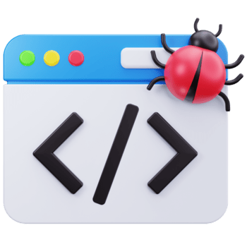 codice programmazione finestra con insetto 3d illustrazioni png