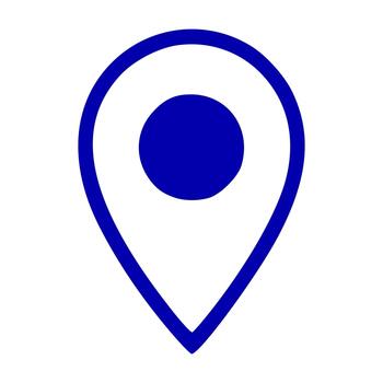 sólido azul mapa marcador puntero icono vector