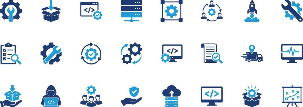 DevOps Icon Set vector