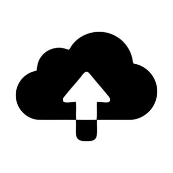 Cloud Upload Computing icon for Data Transfer vector