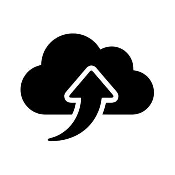 Cloud Computing Upload icon Representing Data Transfer Process vector