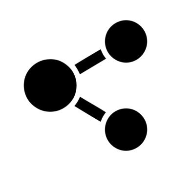 compartir red conexión nodo icono vector