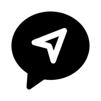 Send message navigation button icon for mobile application interface vector