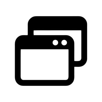Multiple Browser Windows Interface icon vector