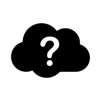 Cloud computing help and support icon vector
