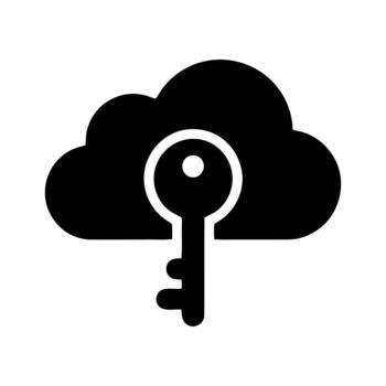 Cloud Computing Security Access Key icon vector