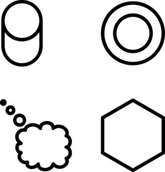 geométrico forma lineal icono diseño hexagonal modelo vector