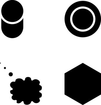 geométrico forma semi sólido icono diseño hexagonal modelo vector