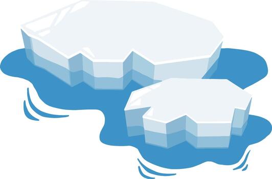 roto hielo témpanos vector