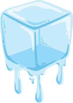 Melting Ice Cube vector