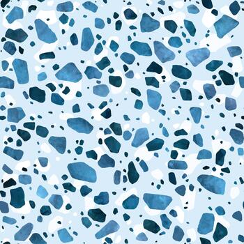 Frosted Blue Terrazzo Pattern vector