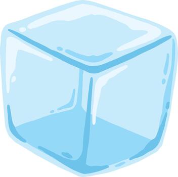 Transparent Ice Cube vector