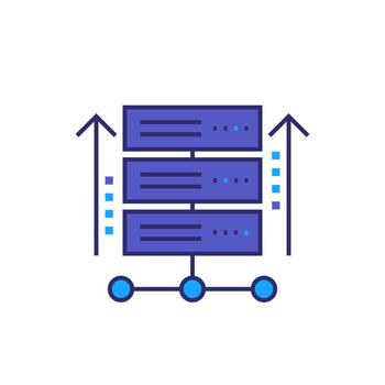 hpc server icon, High-performance computing vector