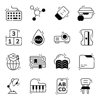 conocimiento sólido íconos vector