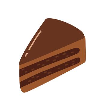 chocolate capa pastel cumpleaños vector