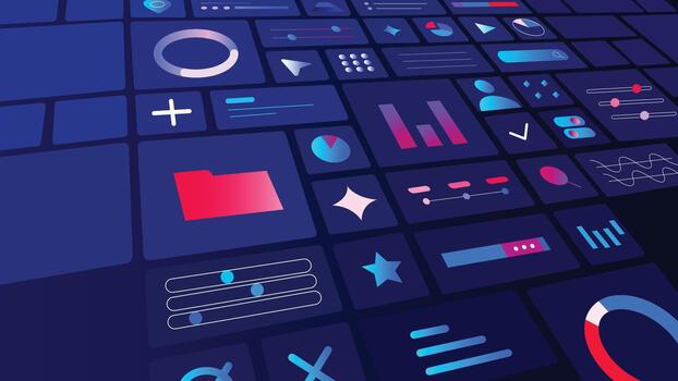 futurista usuario interfaz tablero vector