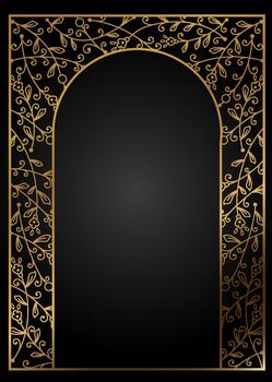 Rectangular background with floral pattern vector