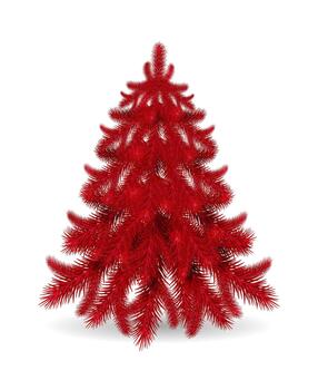 rubí Navidad árbol. vector