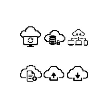 nube informática dispositivo almacenamiento conjunto vector