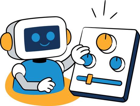 Robot learning from connected digital data and training modules. vector