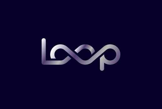 Loop Infinity Logo, loop Text with infinity combination vector