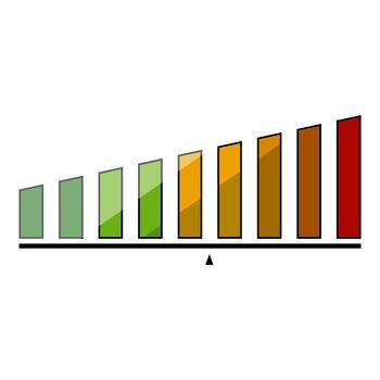 Progreso metro indicando creciente actuación nivel vector