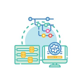 Software feature preview concept development process vector