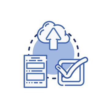 File upload approval state document processing workflow vector