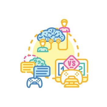 colaborativo desarrollador biblioteca creando software soluciones concepto vector