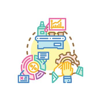 Enhancing team efficiency concept development process vector