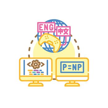 Developer creating software with programming languages concept vector
